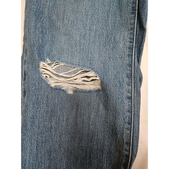 Levi's High Rise Jeans 24 X 30 Distressed Medium Wash Straight Leg - Picture 9 of 10